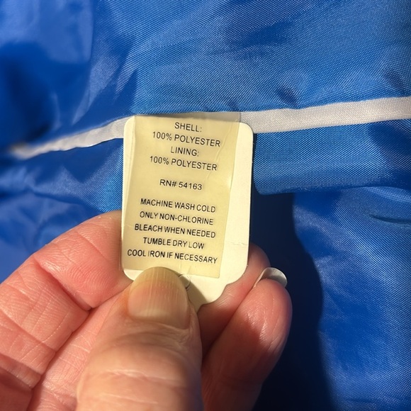 Calvin Klein Double Breast Mid Length Trench Coat Blue Belted Lined Size 0X - Picture 9 of 11